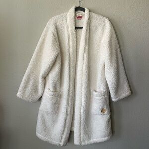 Kate Spade New York White Sherpa Fleece Robe With Pockets Women’s Size M